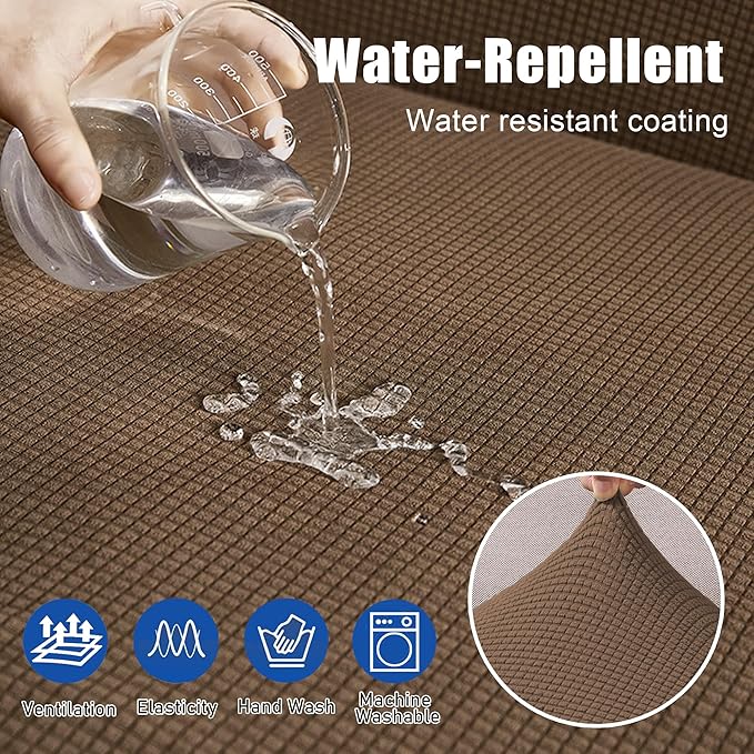 Water Repellent L Shaped Couch Covers 4 Pieces Sofa Seat Cushion Slipcovers