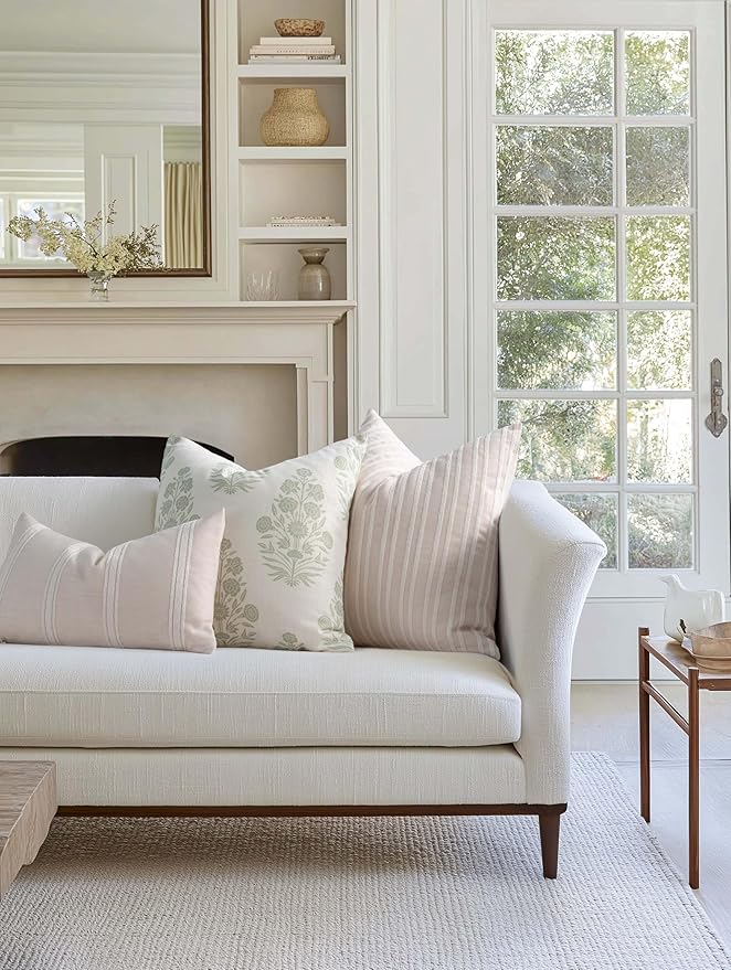 Crumbs Home Modern Farmhouse Fall Linen Indoor Outdoor Throw Pillow Cover Only