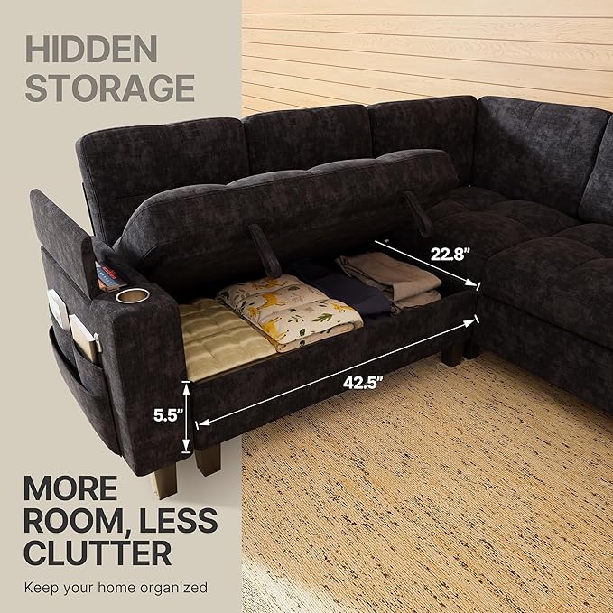 Marsail 84.6" Sectional Sleeper Sofa