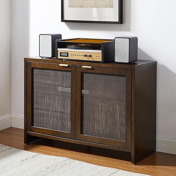 Crosley Furniture Kenji Media Console, Record Player Stand