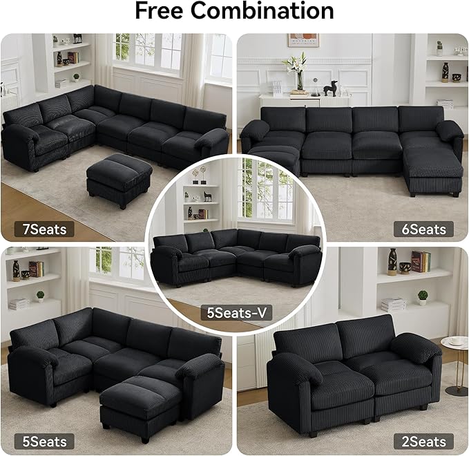 114'' U-Shaped Sectional Couch