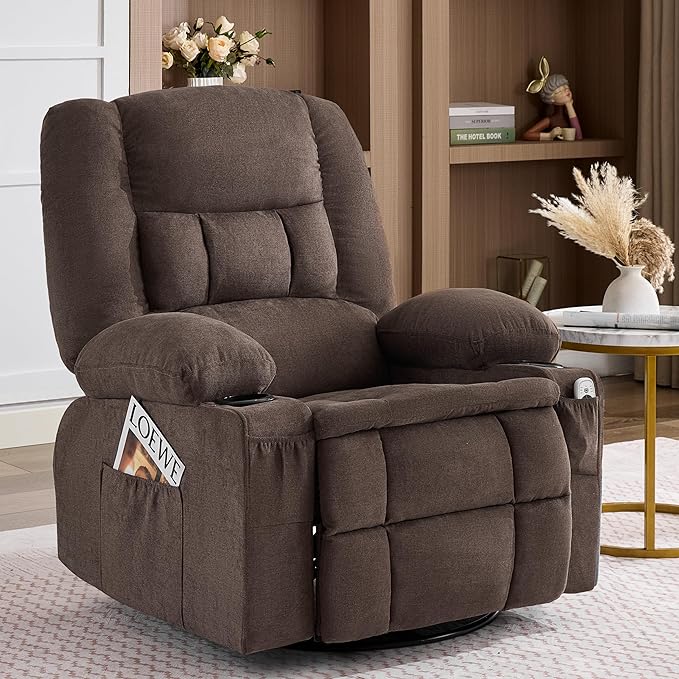 Oversized Swivel Rocker Recliner Chair