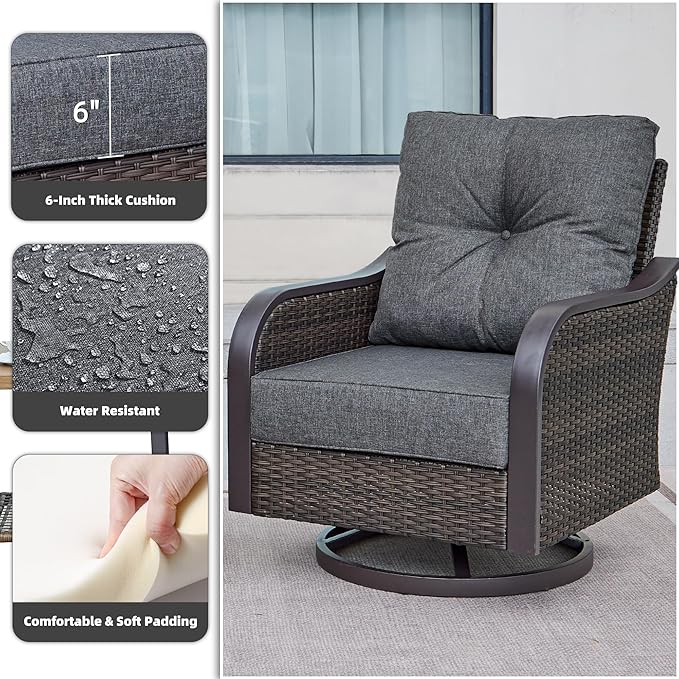 Outdoor Swivel Rocker Chairs, Wicker Swivel Rocking Chairs