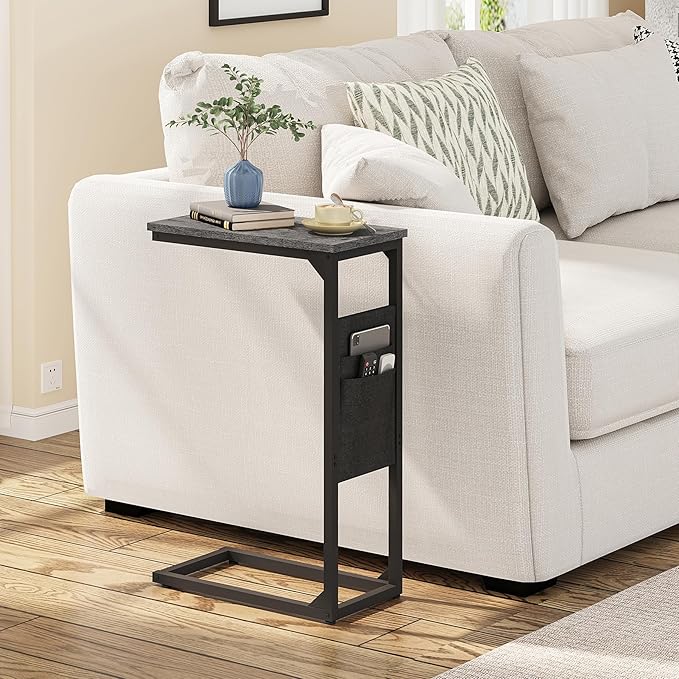 TUTOTAK C Shaped End Table, Side Table