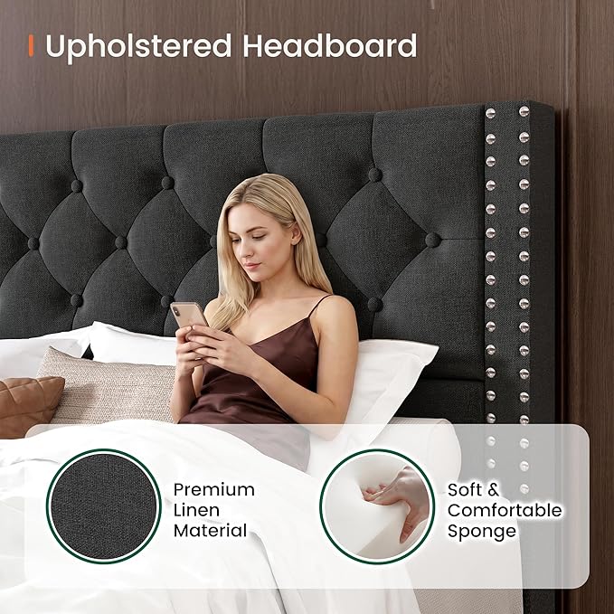 LARMACE Queen Size Bed Frame