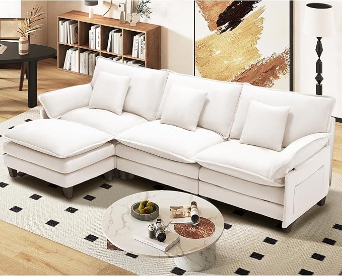 Cloud Couch, Deep Seat Couches for Living Room, Bedroom and Apartment, L Shaped