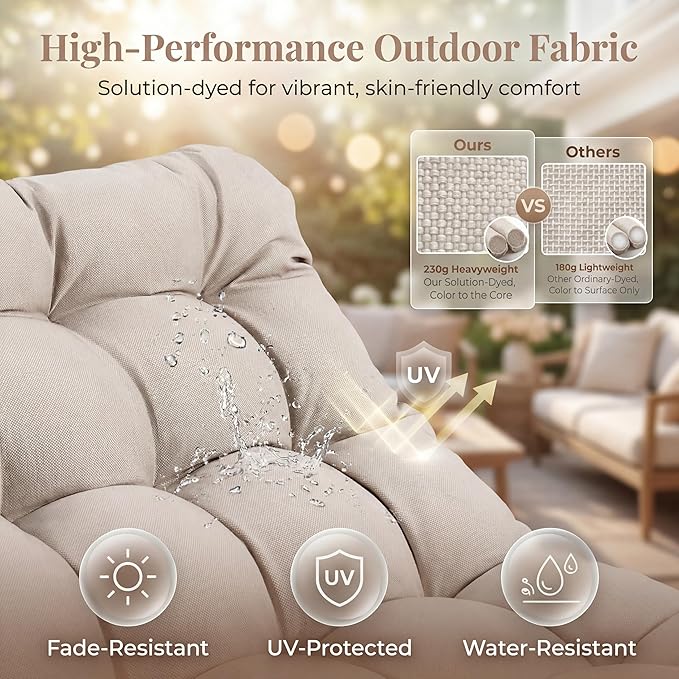 RADIATA Rocking Lounge Chair, Indoor Outdoor Reclining Lounger