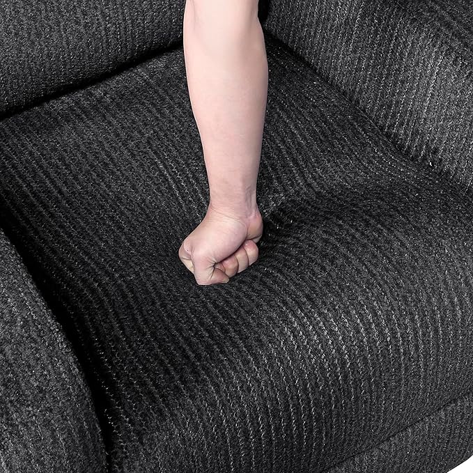 Lexicon Manual Recliner Chair, Textured Microfiber Reclining Chair, Wall Hugger