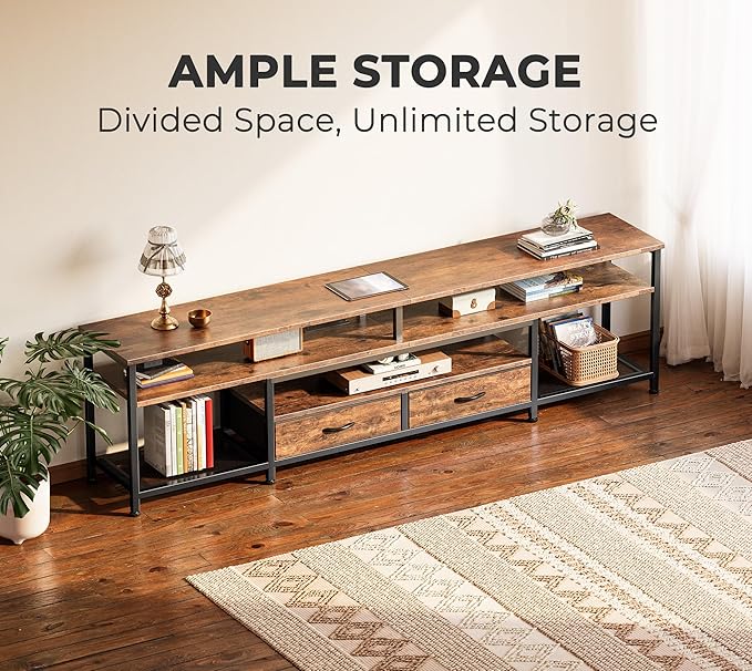 Huuger TV Stand for 75 80 Inch TV, Entertainment Center