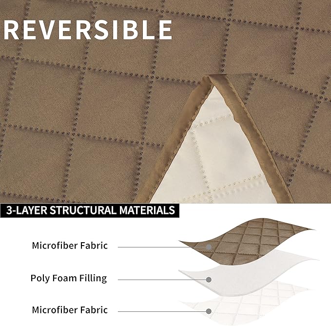 Easy-Going Oversized Loveseat Recliner Cover, Reversible Couch Cover