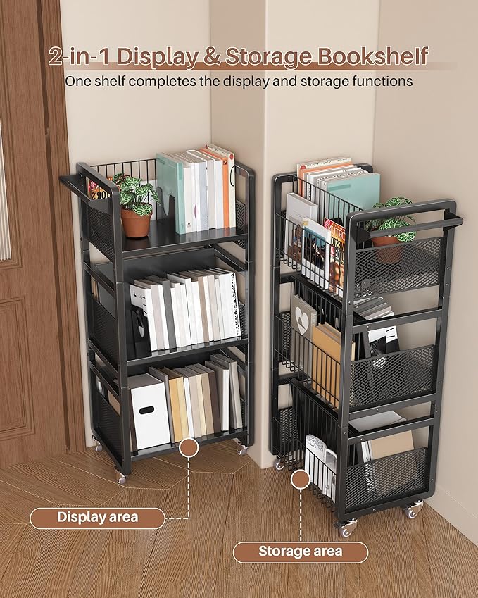 UMDONX Book Cart Heavy Duty Double-Sided