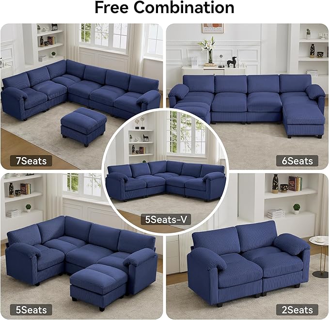 114'' U-Shaped Sectional Couch