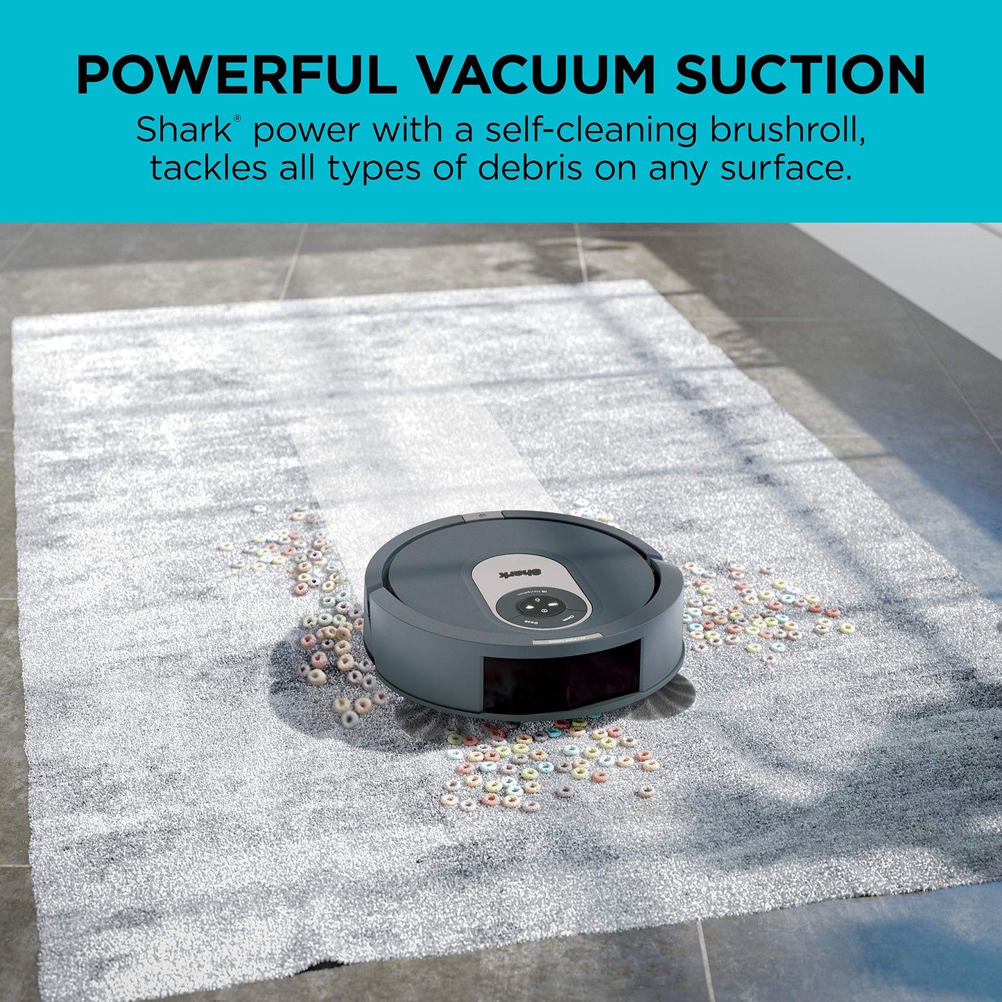 Shark AI Robot Vacuum, Smart Mapping|Scheduling|Pet Hair Pick Up|Logical Navigation, Black/Silver (RV2001), Carpet