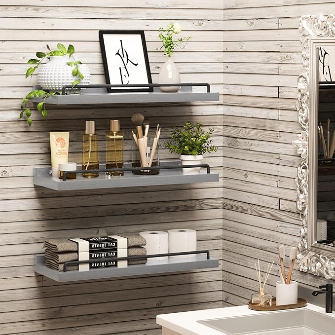 RYOFOBETTO Floating Shelves for Wall Decor, Living Room, Picture Frames