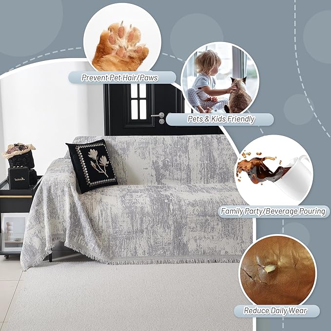 MYSKY HOME Sectional Couch Cover Sofa Covers