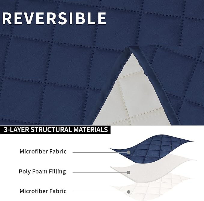 Easy-Going Loveseat Recliner Cover, Reversible Couch Cover