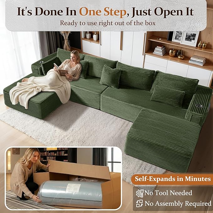 37" Cloud Sectional Couch Ottoman