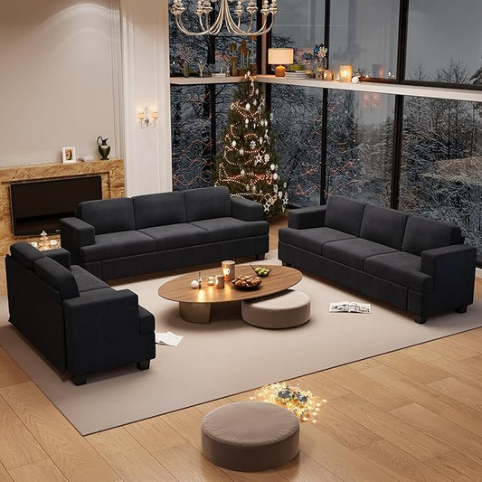 YOUDENOVA 3 Pieces Corduroy Couch Set