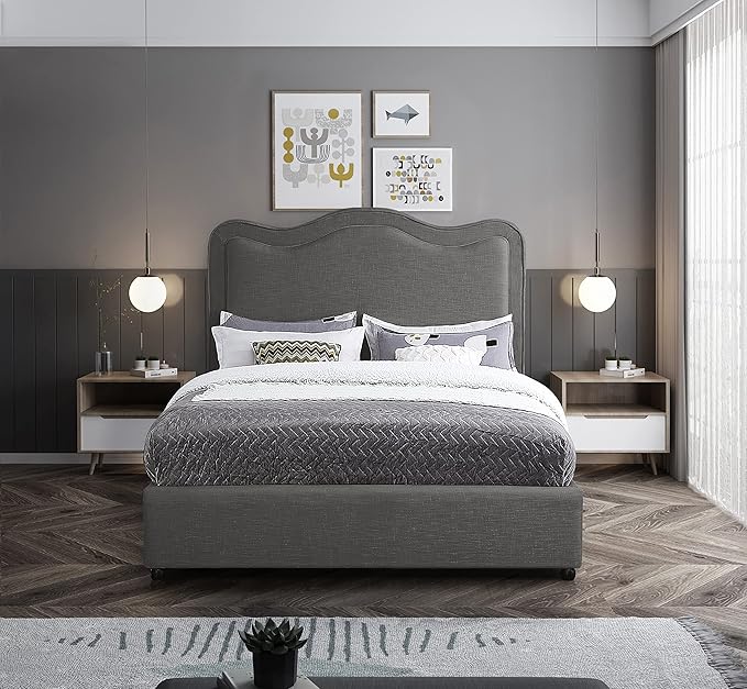 Meridian Furniture FelixGrey-F Felix Collection Modern | Contemporary Linen