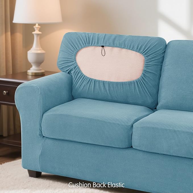 SUBRTEX 3 Pieces Stretch Sofa Slipcover Sets Couch Cover Sets Backrest Cushion