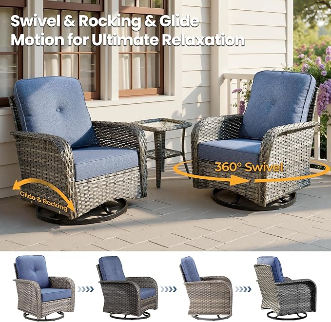 Weaxty 8 Pieces Outdoor Patio Furniture Sets