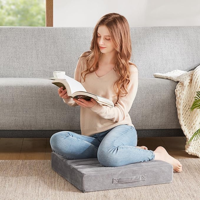 Codi Floor Cushions for Adults, Large Meditation Pillows