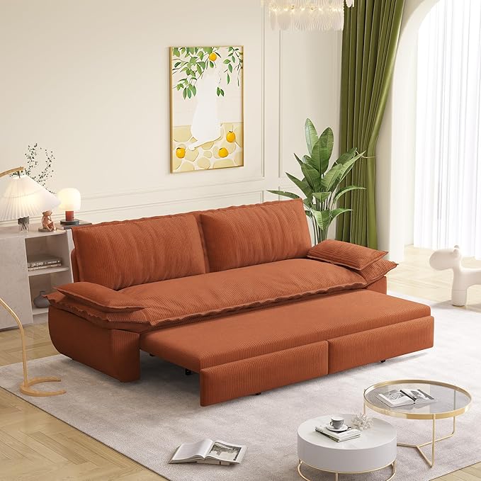 73.2" Sofa Bed Queen, 3-in-1 Pull Out Sofa Bed