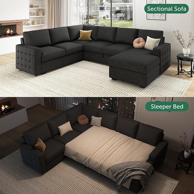 HONBAY Sectional Sleeper Sofa