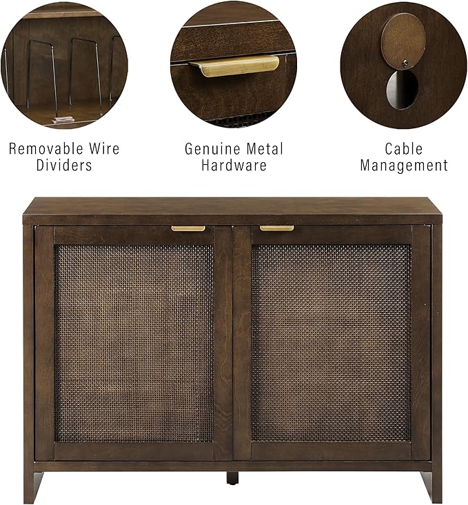 Crosley Furniture Kenji Media Console, Record Player Stand