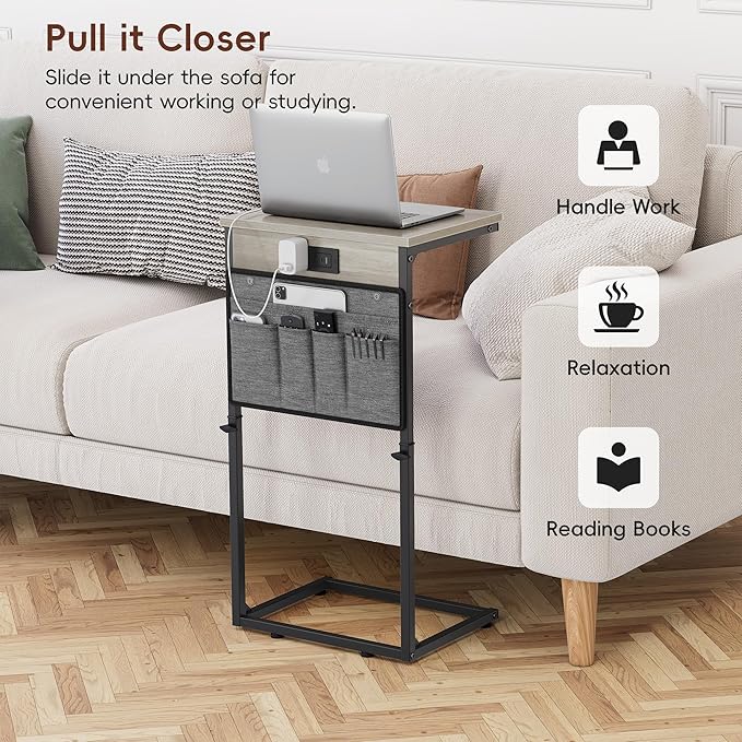 Vagusicc C-Shaped End Table Set of 2