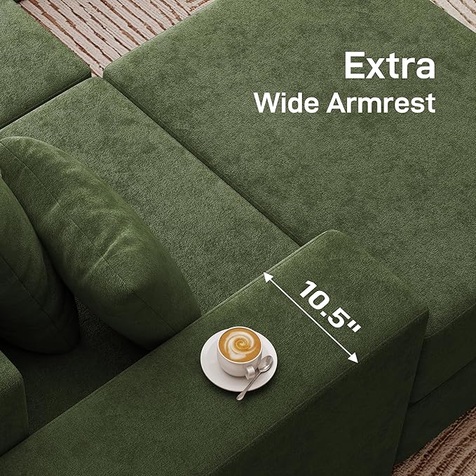 Living&Giving 101" U-Shaped Cloud Sectional Couch