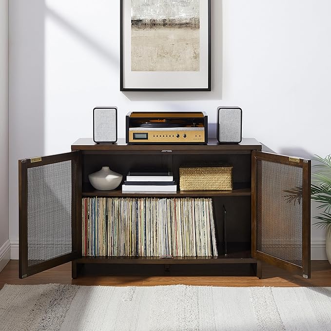 Crosley Furniture Kenji Media Console, Record Player Stand