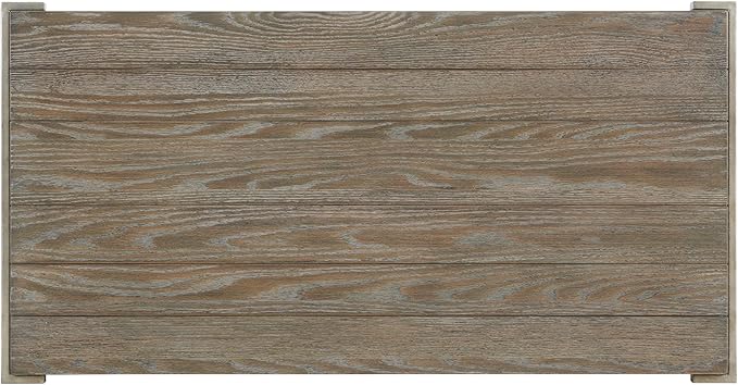 50 inch Wood Coffee Table with Removable Casters, Industrial Living Room Center