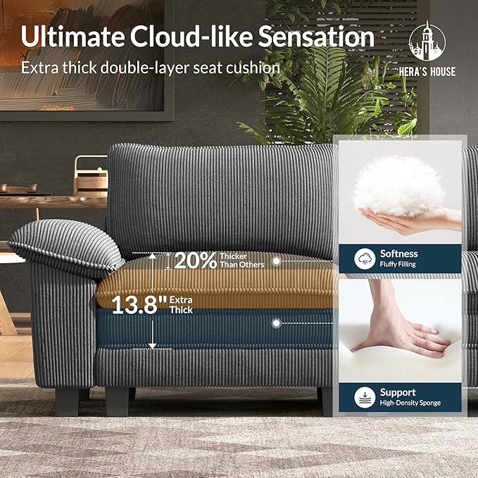 HERA'S HOUSE 158" Modular Sectional Sofa, Oversized U Shaped Couches