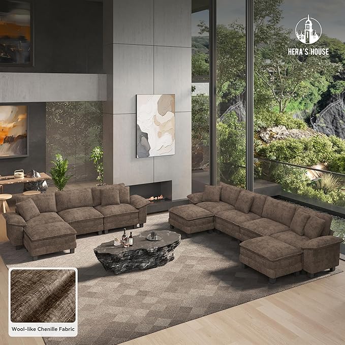 HERA'S HOUSE 88" Modular Sectional Sofa, L Shaped Couches