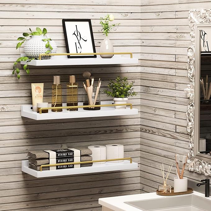 RYOFOBETTO Floating Shelves for Wall Decor, Living Room, Picture Frames