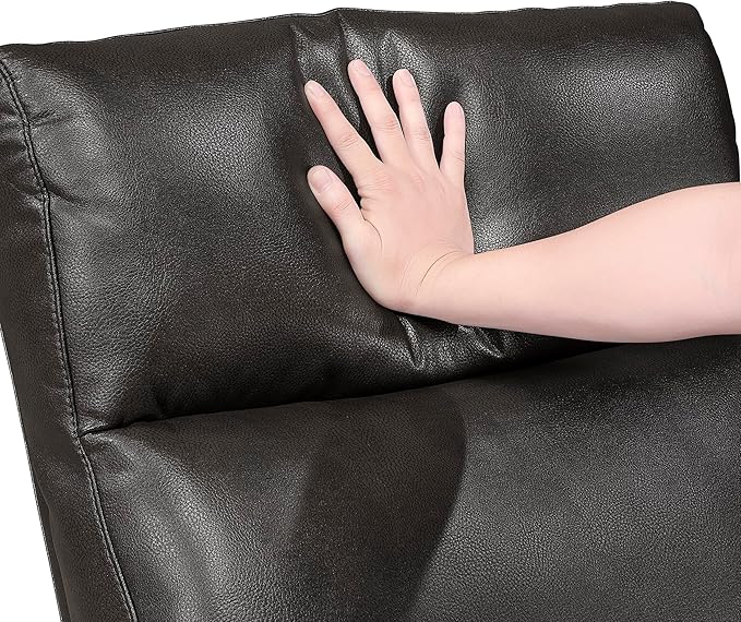 Lexicon Manual Reclining Sofa, Faux Leather Recliner Sofa, Wall Hugger