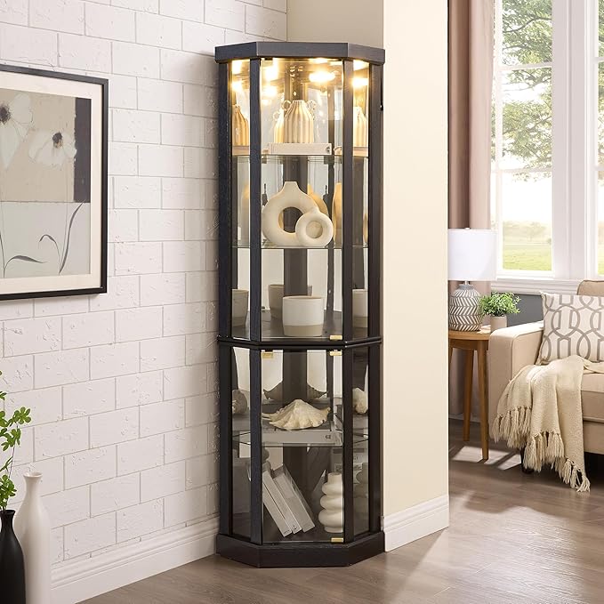Glass Corner Display Cabinet