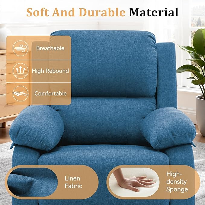 Korser Recliner Chair, 360 Swivel Rocker Chair