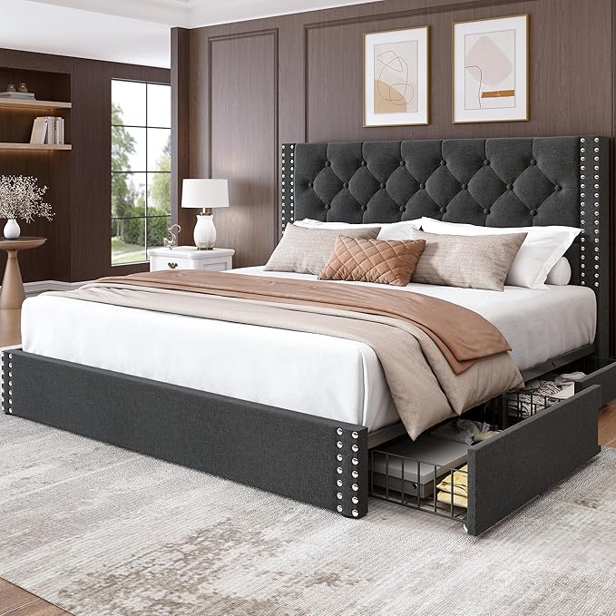 LARMACE Queen Size Bed Frame