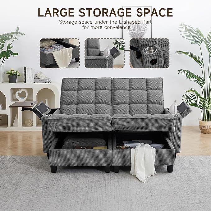 Auvsoce 71" Loveseat Recliner Chair