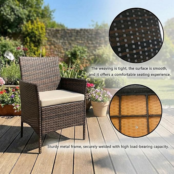 GarveeLife 3 Pieces Patio Furniture Set, Outdoor Furniture Sets
