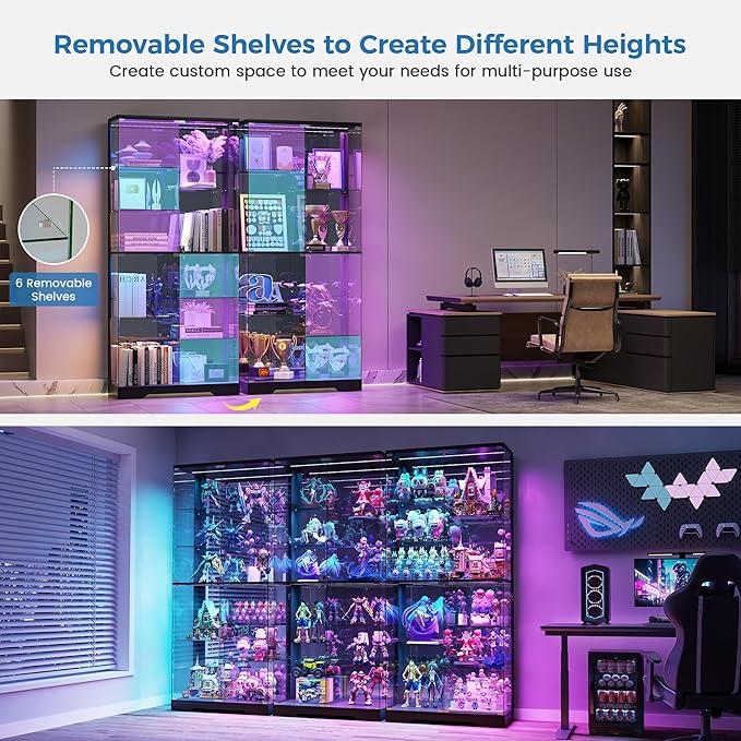 HNEBC 71” Display Cabinet with Glass Doors