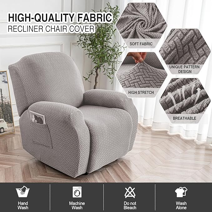 Genina Recliner Chair Covers, Stretch Reclining Chair Cover, Recliner Sofa