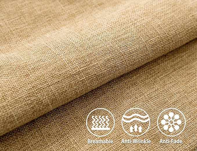 Stellhome Pack of 2 Farmhouse Burlap Throw Pillow Covers Linen Cushion Covers