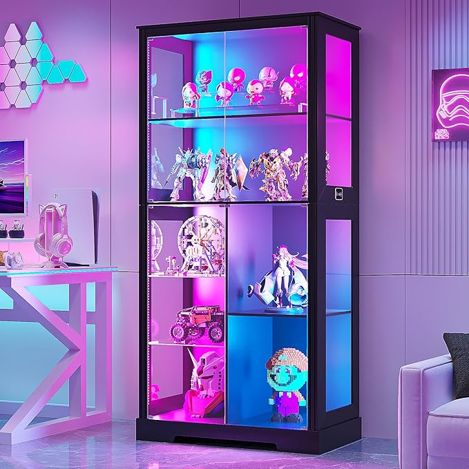 71” Glass Display Cabinet with RGB Light