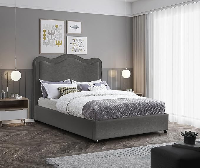 Meridian Furniture FelixGrey-Q Felix Collection Modern | Contemporary Linen
