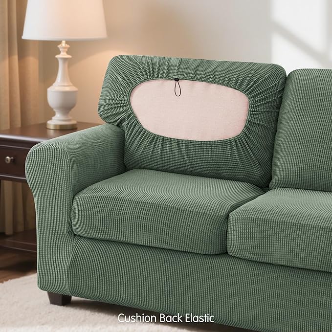 SUBRTEX 3 Pieces Stretch Sofa Slipcover Sets Couch Cover Sets Backrest Cushion