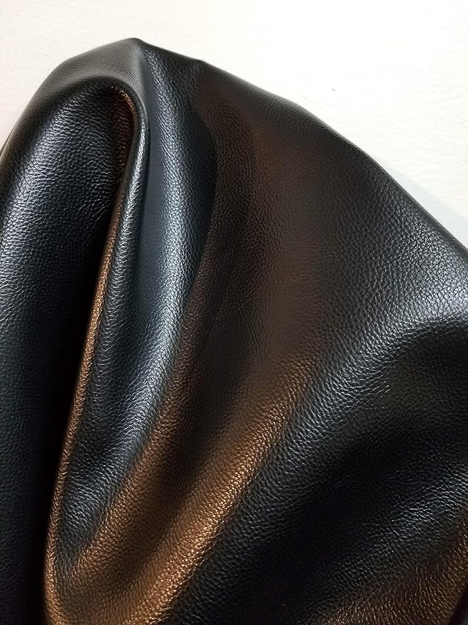 NAT Leathers | Black Pebbled Soft faux Vegan PU {Peta Approved Vegan} Leather