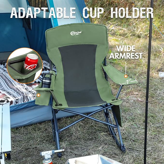 Portal Outdoor Rocking Chair Camping Folding Portable Rocker